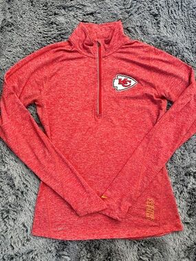 Nike Women's Red Kansas City Chiefs Quarter-Zip Pullover